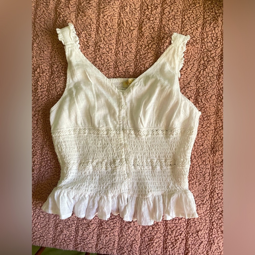 Fitted White Tank Top